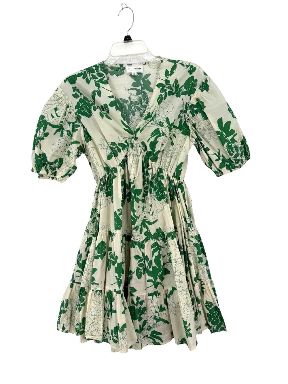 Love + Harmony Urban Outfitters Midi Dress with Green Floral Print